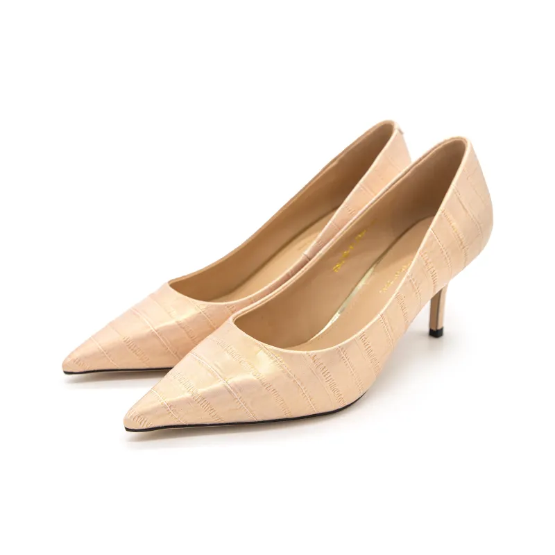 FED Slim Heel High Heels Women's Pink-4