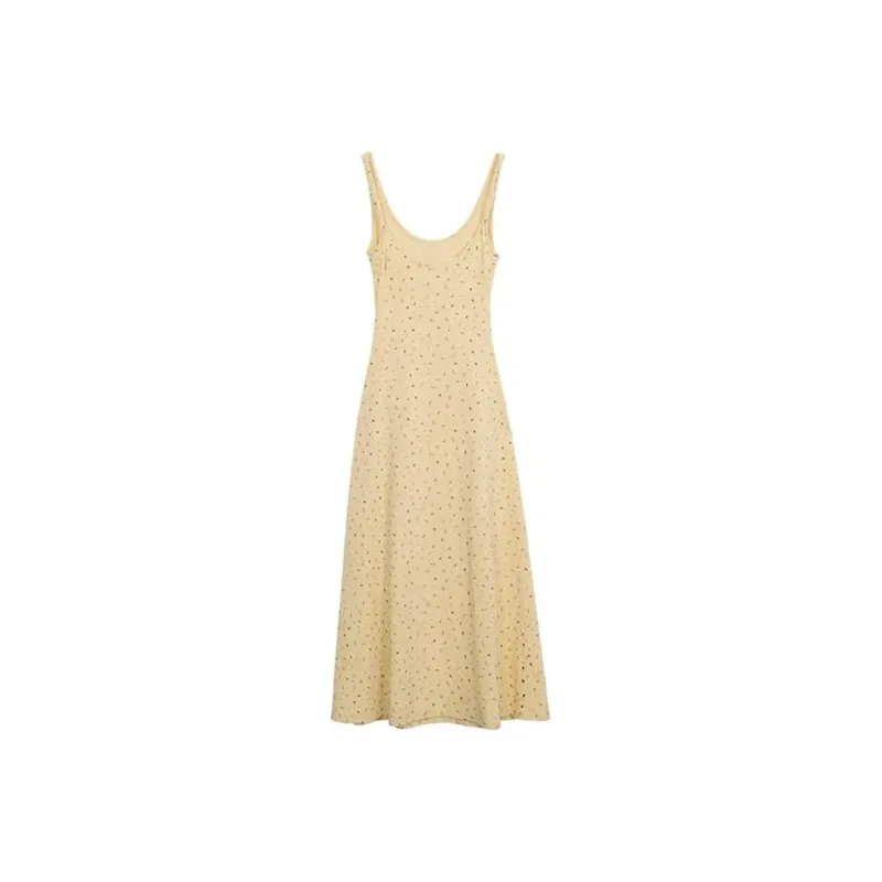 OURUOKE Slip Dresses Women's Yellow Shopping Bag-1