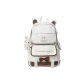 White with brown + backpack rabbit pendant