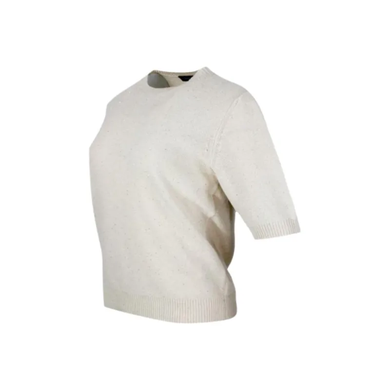 Fabiana Filippi Sequinned Short Sleeved Crewneck Jumper-2
