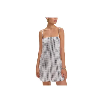 REFORMATION Aubree Linen Dress Slip Dress Women's