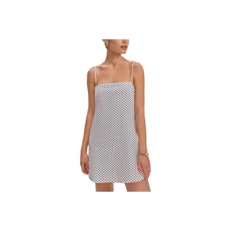 REFORMATION Aubree Linen Dress Slip Dress Women's-0