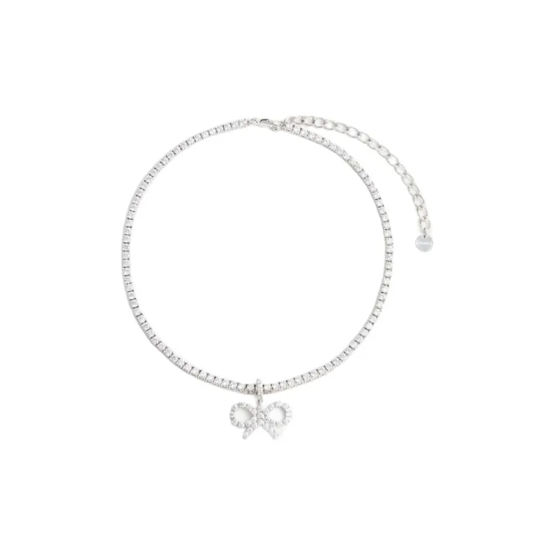 Self portrait Brass, Crystal Necklaces Women's Silver-1