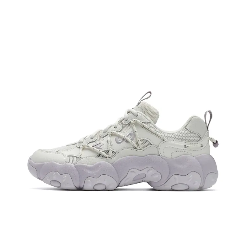 FILA FLUID 6 Cat Paw 6 Abrasion Resistant, Breathable, Lightweight Low Top Casual Shoes Women's Milk White-0