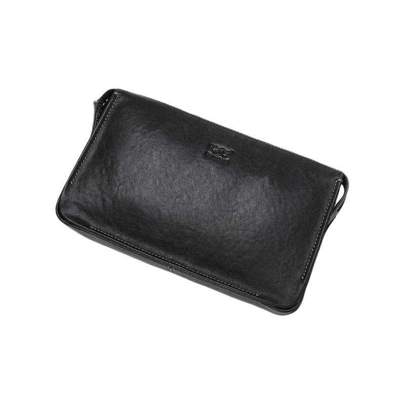 SEPTWOLVES Cow Leather Clutch Men's Black-2