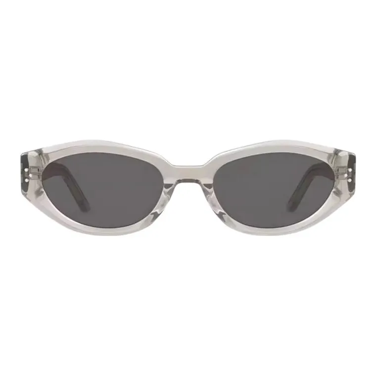 CAPONI Plate Frame Cat Eye Sunglasses Unisex Gray-1