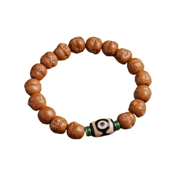 PINK U Monkey Head Walnut Bracelets Unisex