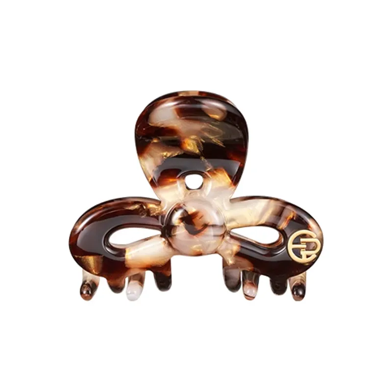 EVITA PERONI Acetate Plate Hair Clips Women's Brown-0