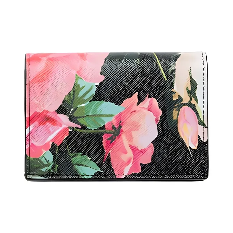 PRADA Leather Wallet Small Size Women's Multicolor-1