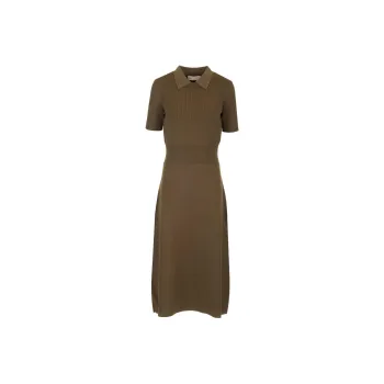 TORY BURCH SS25 Short Sleeved Dress Women's Dark Green