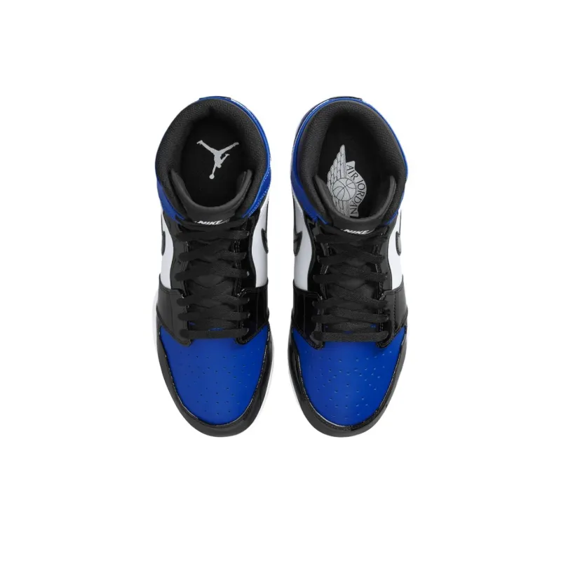 Jordan Air Jordan 1 Anti Slip Wear Resistant Rugby Shoes Unisex White Blue-3