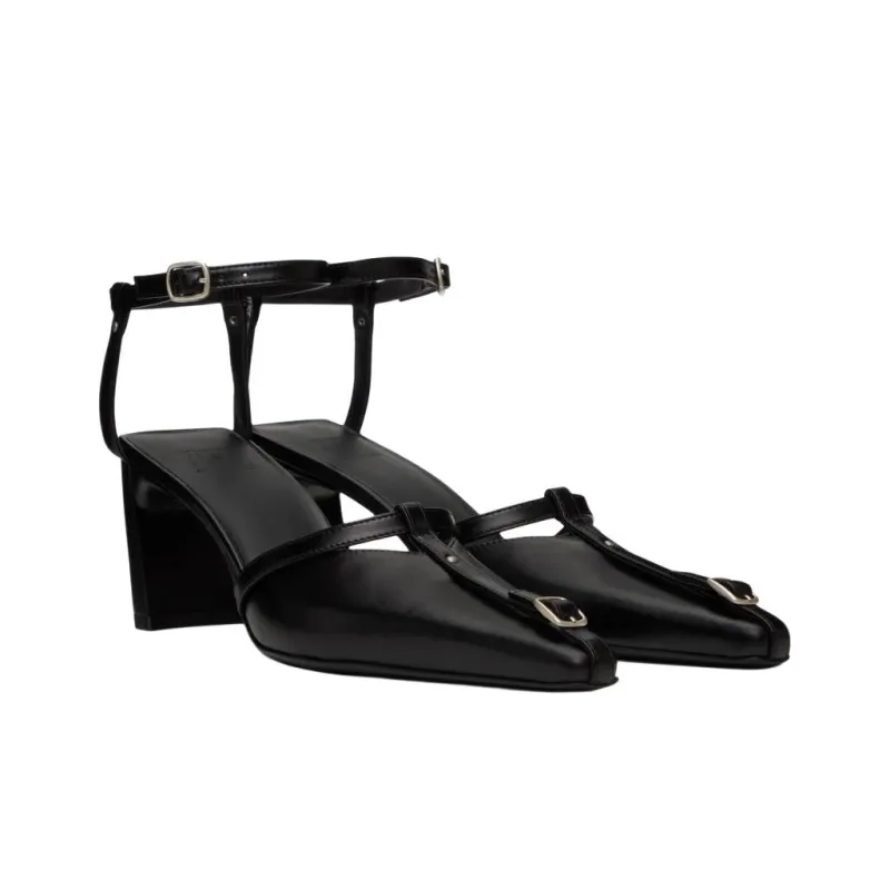 KNWLS Block Heel High Heels 6.9cm Women's Black-2