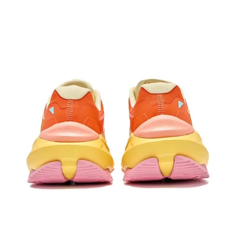 QIAODAN Dry Abrasion Resistant Slip Resistant Low Top Casual Running Shoes Men's Orange Yellow-3