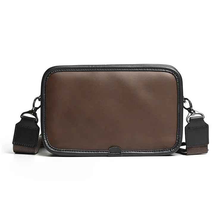 Yalu PU Shoulder Bag Regular Unisex Square/Pattern/Green/Coffee-13