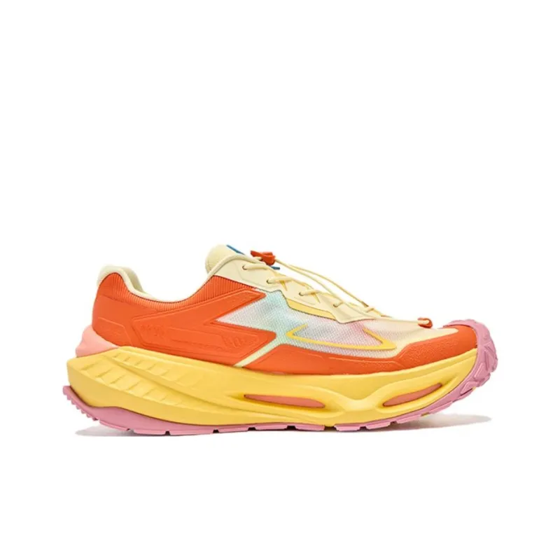 QIAODAN Dry Abrasion Resistant Slip Resistant Low Top Casual Running Shoes Men's Orange Yellow-1