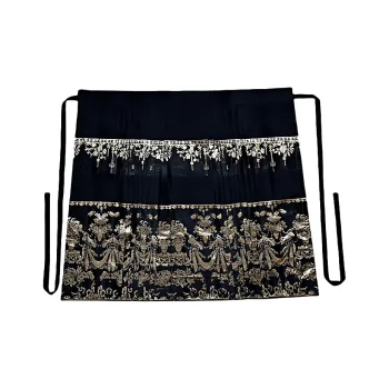 SONDR Hanfu Women's Black Gold-Weave Mamianqun