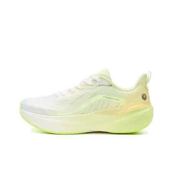 QIAODAN Shock Absorbers With Slip Resistant Features Low Top Casual Running Shoes Women's White Yellow Green