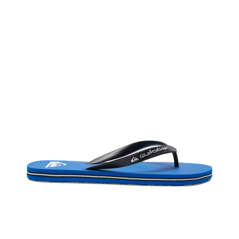 Quiksilver Molokai Core Rubber Sole Abrasion Resistant Slip Resistant Flip Flops Men's Blue-1