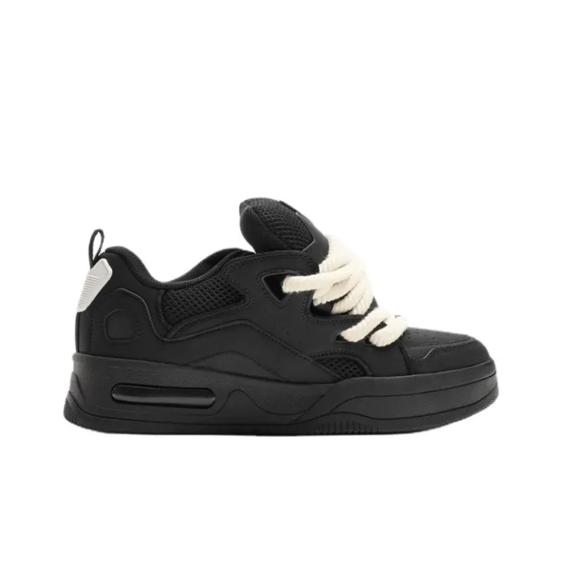 ZARA Low Top Skateboard Shoes Men's Black-1