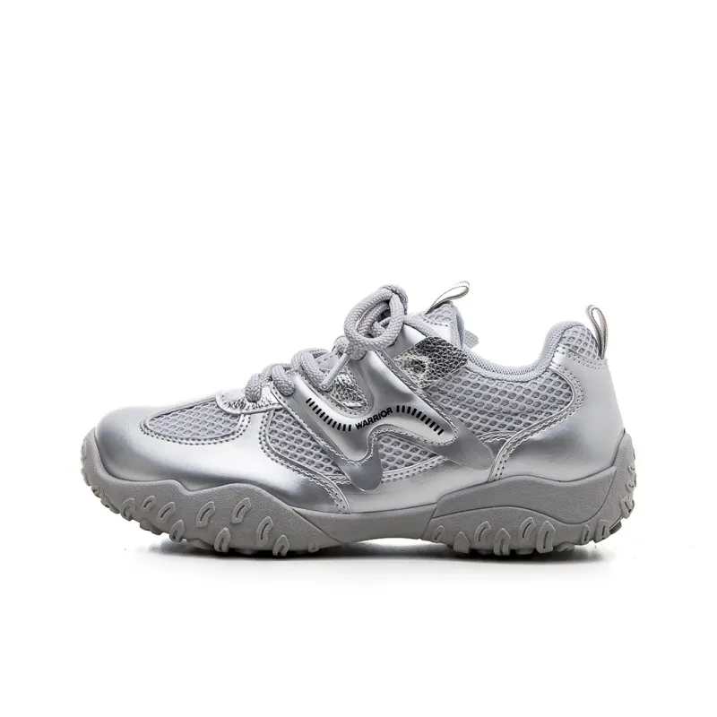 Warrior Coverage Slip Resistant Mid Top Casual Shoes Women's Silver Gray-0