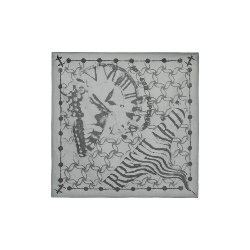 XTEP Cotton Silk Scarves Unisex Light Gray-3