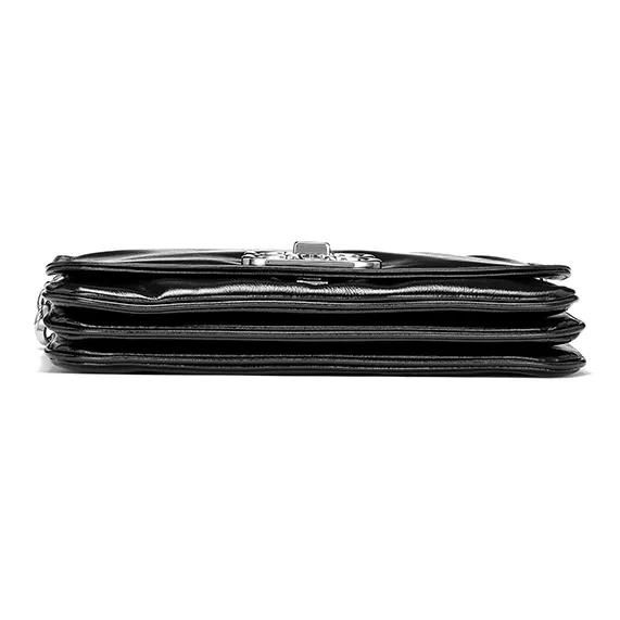 ROBERTA DI CAMERINO Cow Leather Shoulder Bag Women's Elegant White/Classic Black-9