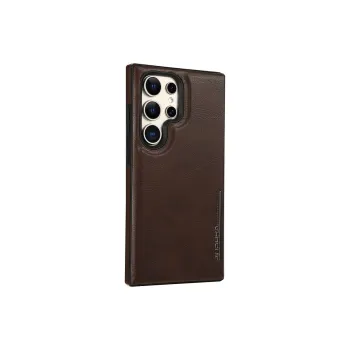 MOWEITU Leather Material Magnetic Phone Cases Compatibility Samsung S23/S23 Plus/S23 Ultra/S24/S25