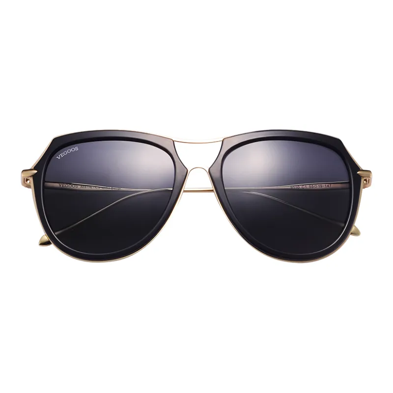 VEGOOS TR/Memory Plastic Metal Irregular Shape Sunglasses Women's-1