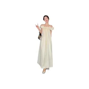 GOSO Slip Dresses Women's White Apricot