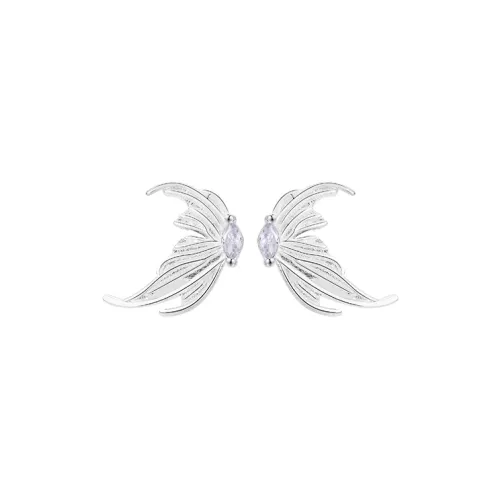 ALI THE FOX 999 Fine Silver Stud Earrings Women's
