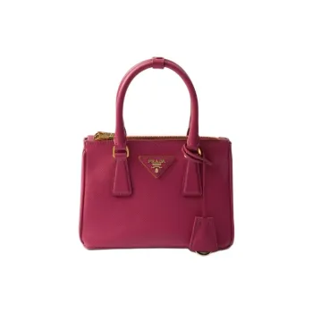 PRADA Calfskin One Shoulder Handbag Mini Women's Red