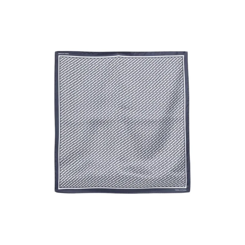 Tagliatore Silk Scarves Men's Blue-0