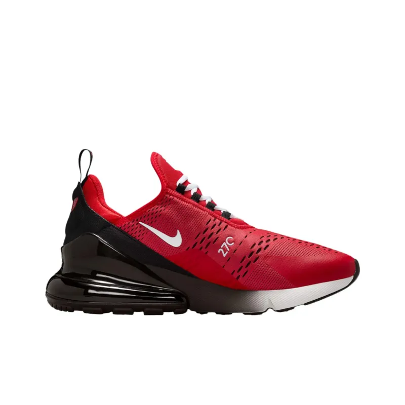 Nike Air Max 270 Anti Slip Wear Resistant Low Top Running Shoes Unisex Red Black-1