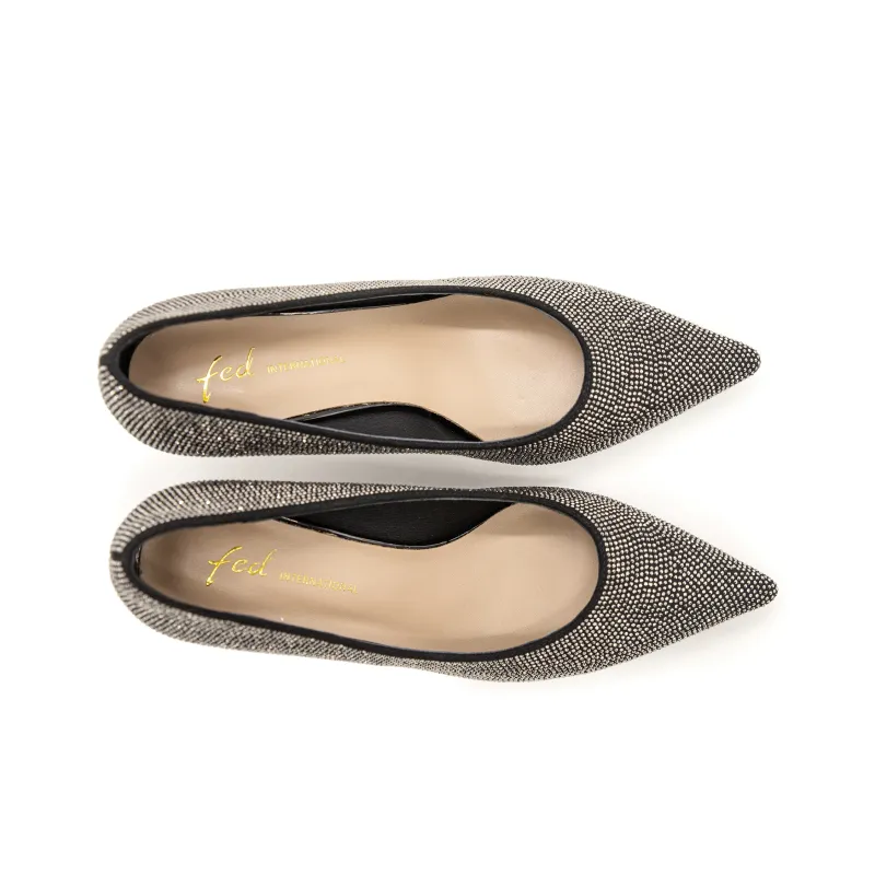 FED Slim Heel High Heels Women's Silver-4