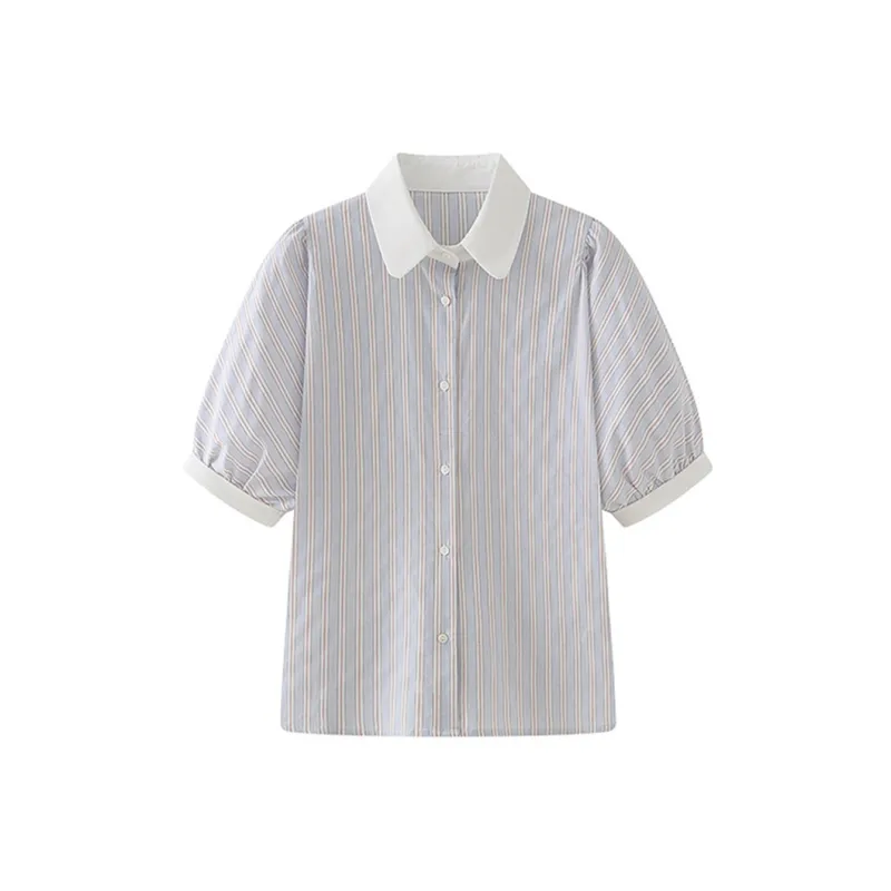 Ning Cai Yuer Shirts Women's Blue-0