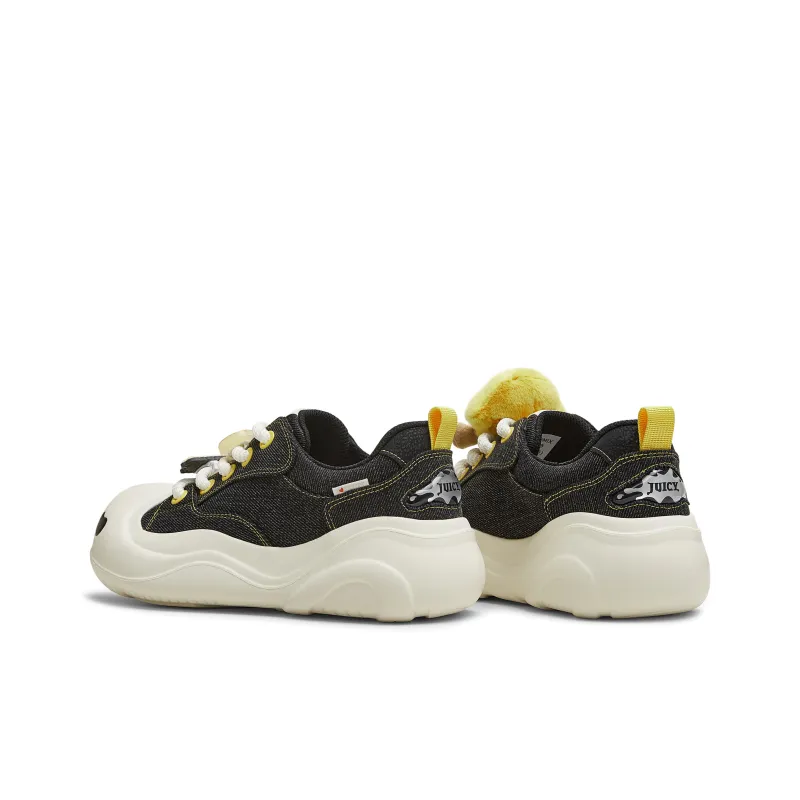 Teenmix Skateboard Shoes Women's Low Top Denim Yellow-3
