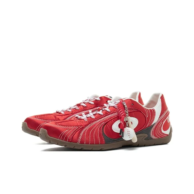OLD ORDER Breathable And Slip Resistant Low Top Casual Shoes Women's Sparkling Red-1