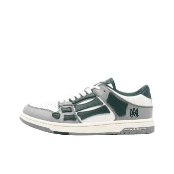 AMIRI Varsity Skel Low Top Skateboard Shoes Men's Gray Green