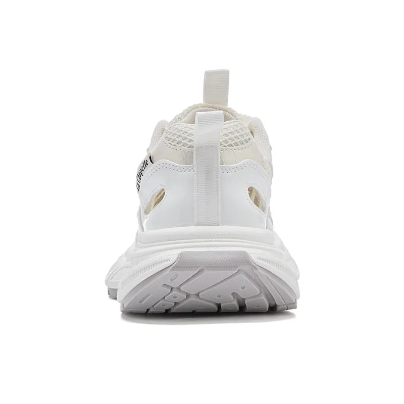 La Chapelle Abrasion Resistant Low Top Chunky Sneakers Women's White-4