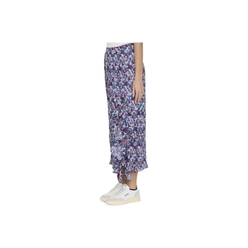 GANNI Floral Printed Ruffled Midi Skirt-3