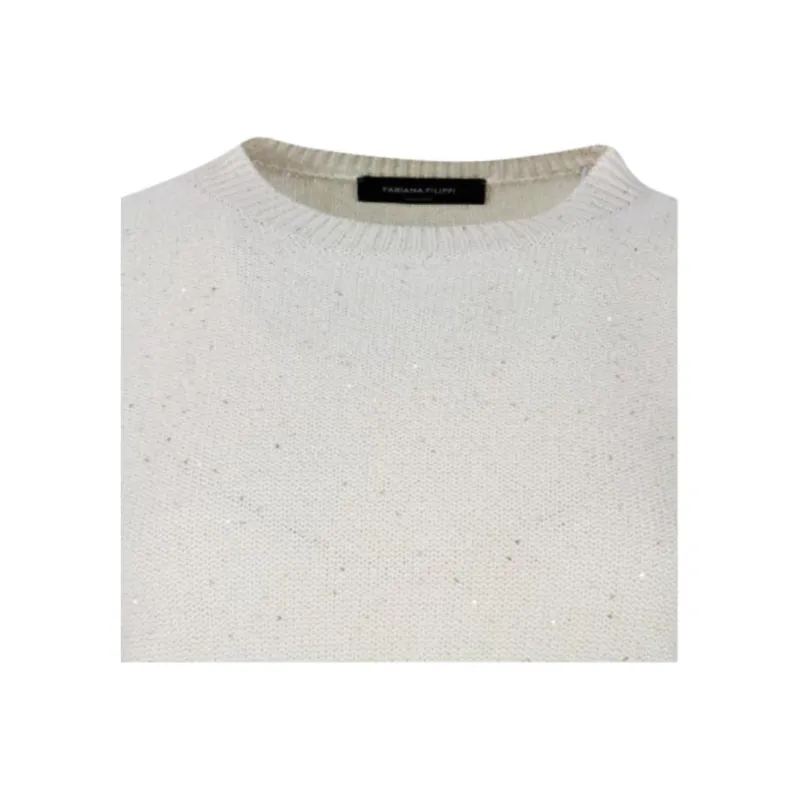 Fabiana Filippi Sequinned Short Sleeved Crewneck Jumper-3
