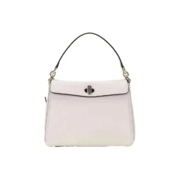 Furla Danae Cow Leather Tofu Bag, Shoulder Bag, Crossbody Bag, Handbag Trumpets Women's Marshmallow White