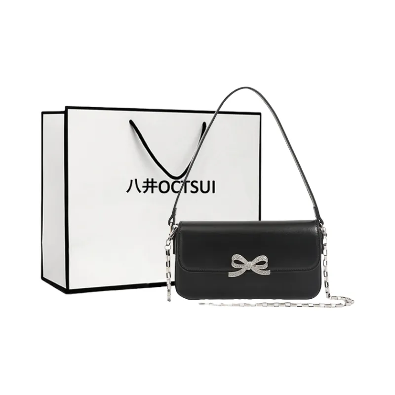 OCTSUI Synthetic Leather Handbag Women's Black/Silver-0
