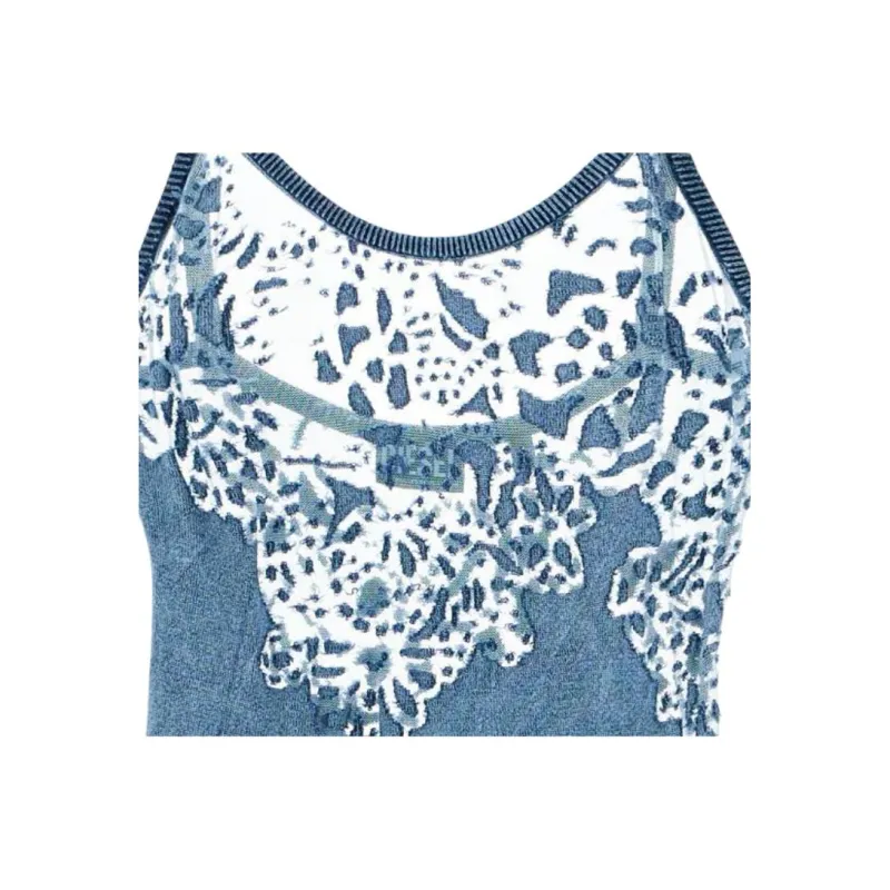 DIESEL Slip Dresses Women's Blue-4