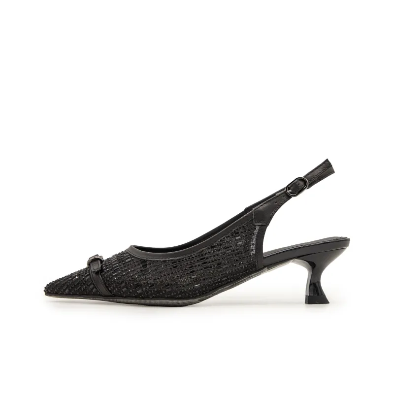 FED Slim Heel High Heels 4.5cm Women's Black-0