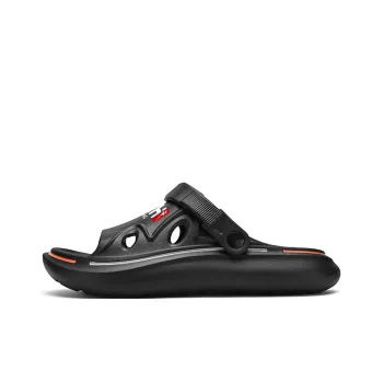 Binary EVA Cut Out Quick Dry Slip Resistant Slide Slippers Men's Black