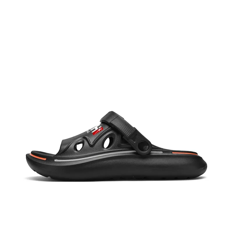 Binary EVA Cut Out Quick Dry Slip Resistant Slide Slippers Men's Black-0