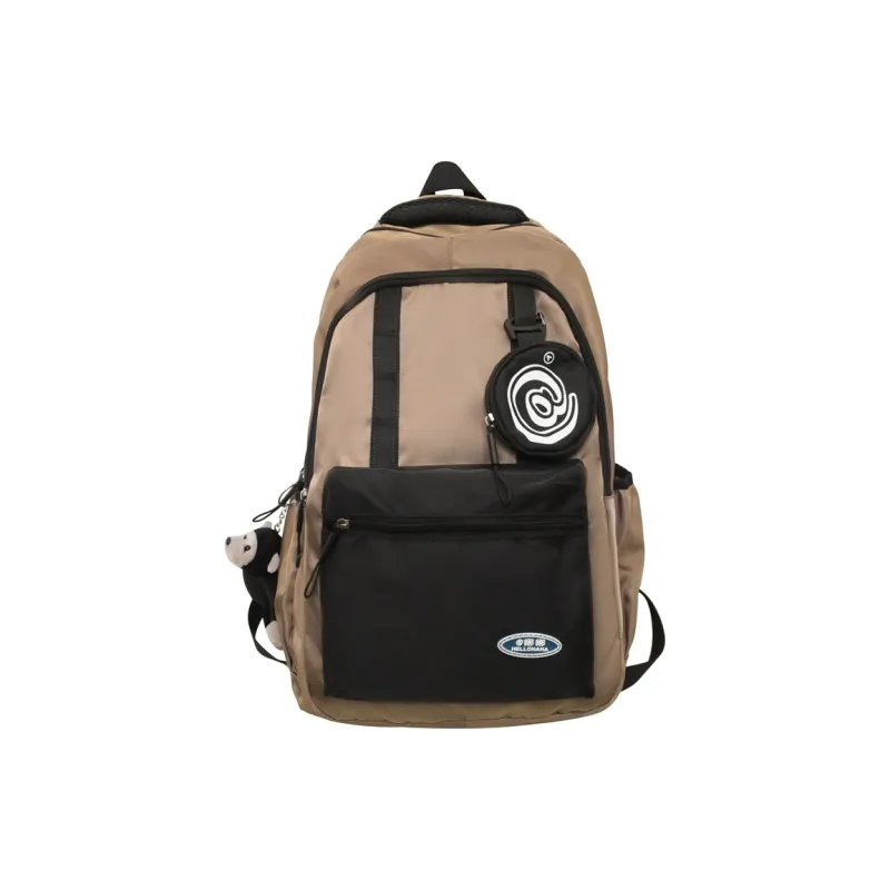 Wolfhorse Nylon Backpack Unisex Black/grey/white/deep Khaki/pink/blue-17
