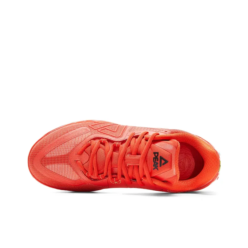 PEAK Wushuang Basketball Shoes Men Low Top Bright Orange Red-3
