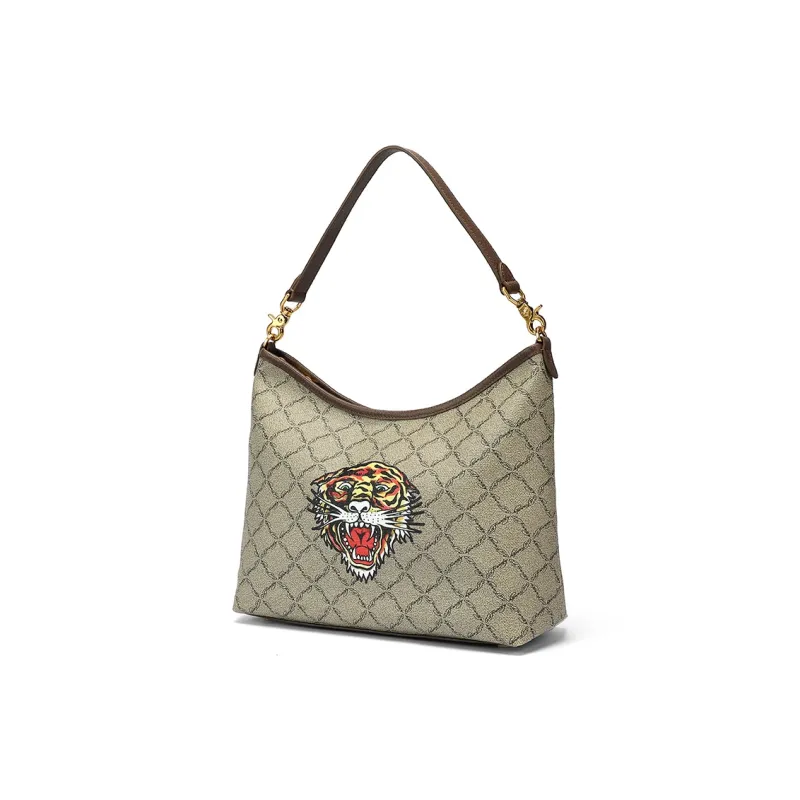 Ed Hardy PVC Shoulder Bag Regular Women's Khaki-1